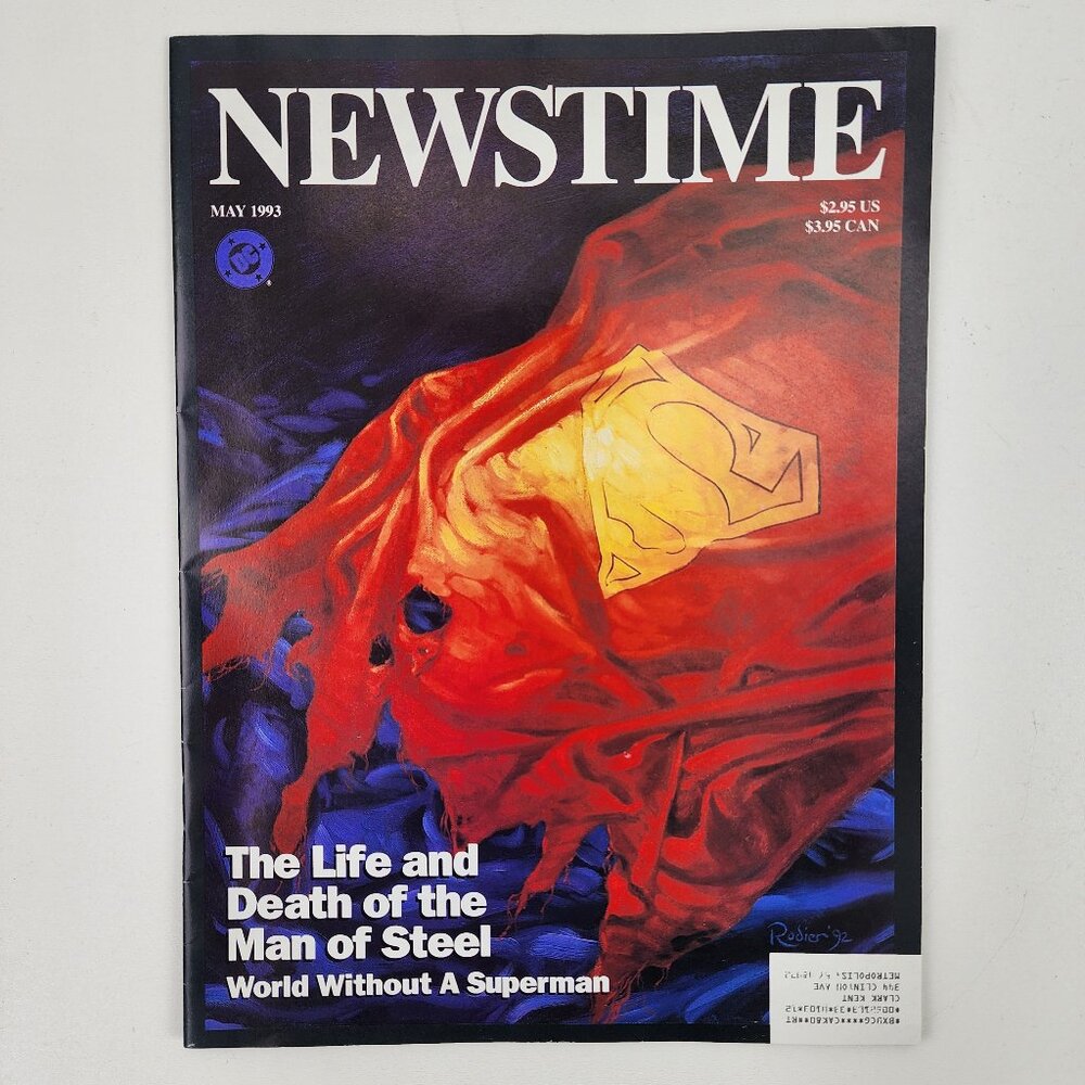 Vtg Newstime Magazine May 1993 Death of Superman Man of Steel Doomsday DC Comics